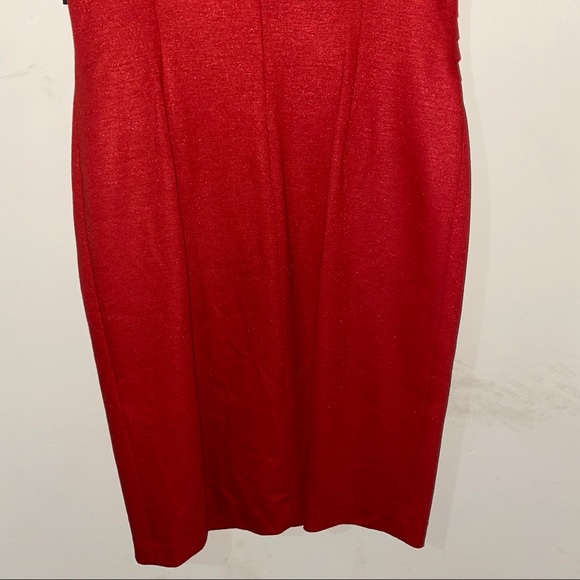 NWT David Meister Bateau Neckline Red Chic Knee-length Cocktail Dress - Picture 14 of 16